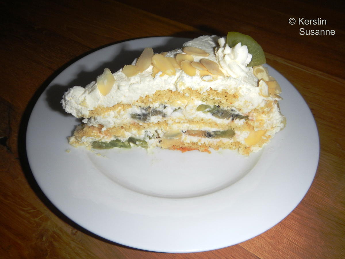 Kiwi-Sahne-Torte - Rezept - Bild Nr. 3