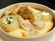 Perlhuhn mit Kartoffelpüree und Schmorzwiebeln - Rezept - Bild Nr. 2