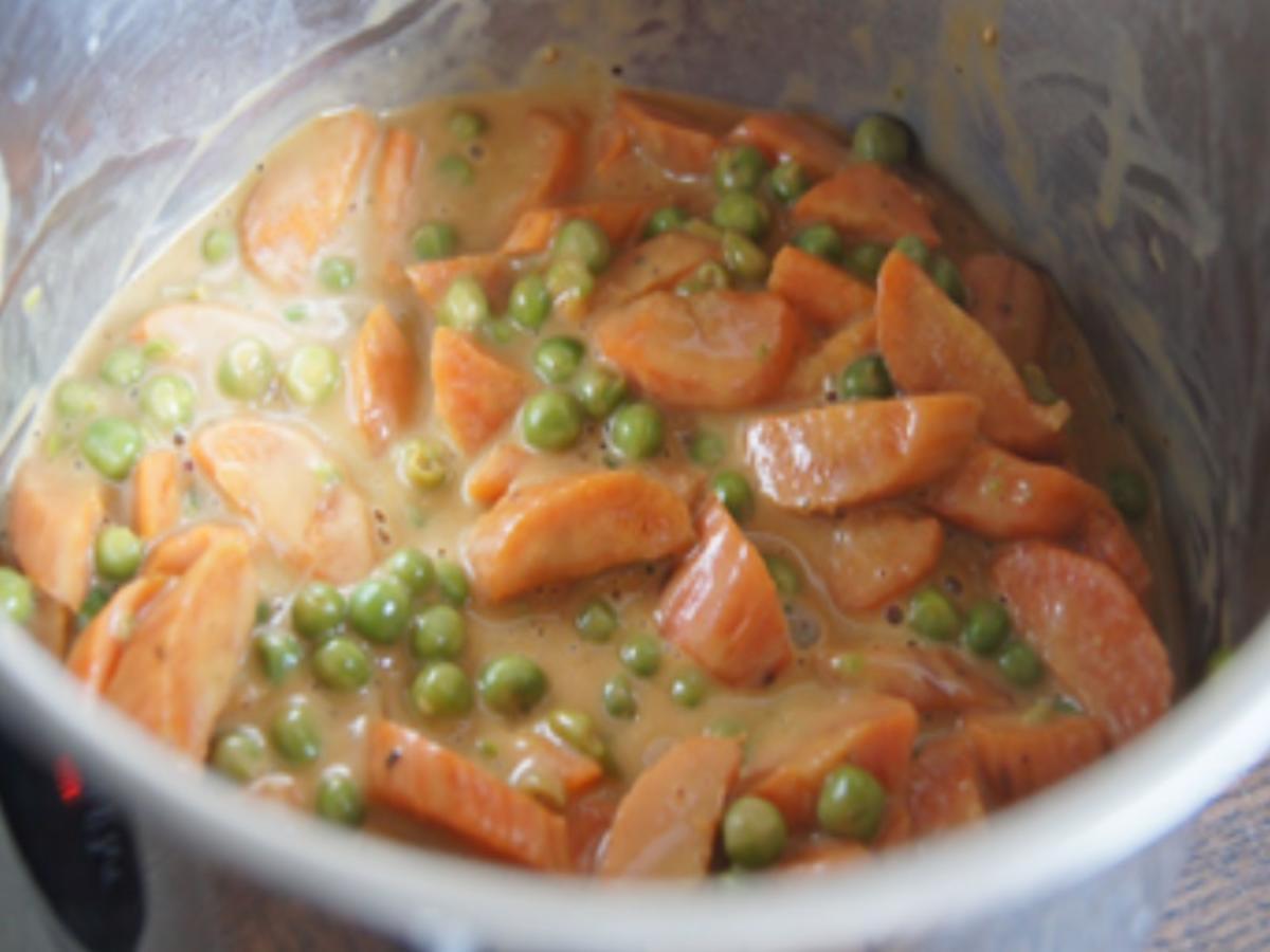 Schlemmerfilet mit Erbsen-Möhren-Gemüse und Kartoffelstampf - Rezept - Bild Nr. 10