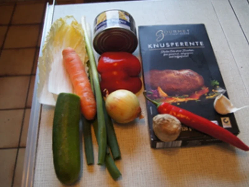 Rezept: Knusperente asiatische Art auf gebratenen Gemüse und Basmatireis Bild Nr. 3 Knusperente asiatische Art auf gebratenen Gemüse und Basmatireis - Rezept - Bild Nr. 3