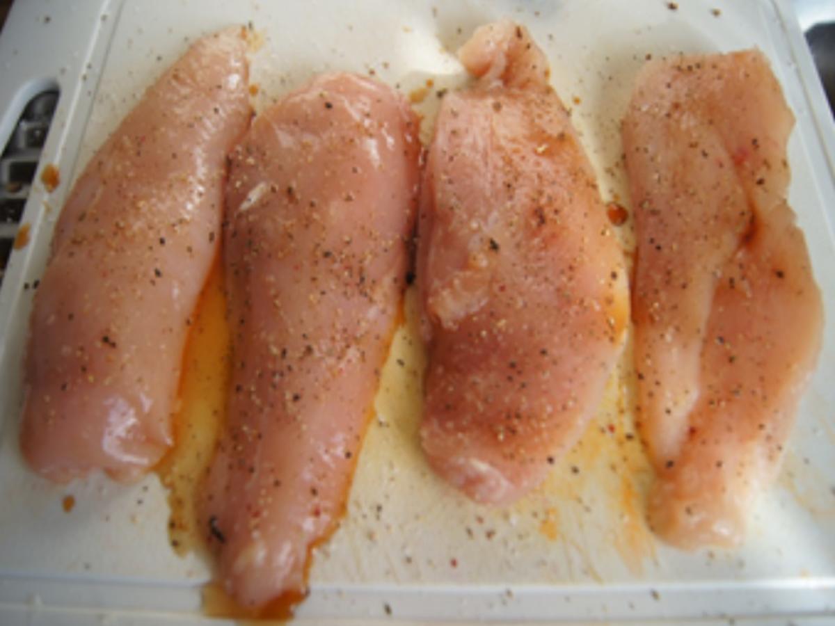 Gebackenes Hähnchenbrustfilet süß-sauer auf Basmatireis - Rezept - Bild Nr. 8