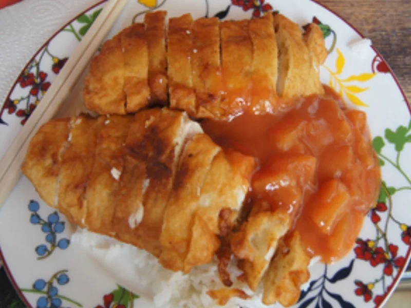 Rezept: Gebackenes Hähnchenbrustfilet süß-sauer auf Basmatireis Bild Nr. 24 Gebackenes Hähnchenbrustfilet süß-sauer auf Basmatireis - Rezept - Bild Nr. 24