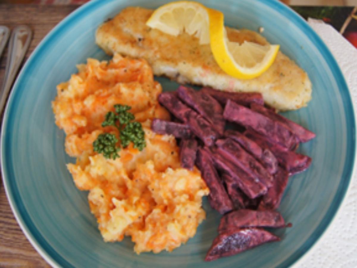 Seelachsfilet mit Rote-Bete-Salat und Möhren-Kartoffel-Stampf - Rezept - Bild Nr. 11