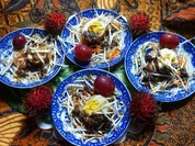Thailändische Hochzeitsteller – Frittiertes Ei mit Früchten - Rezept - Bild Nr. 2