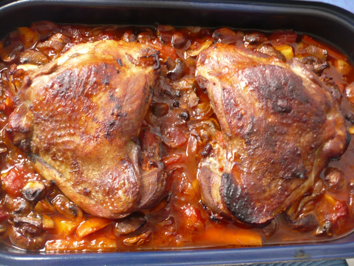 Rezept: Saftige Putenkeule auf Gemüse Bild Nr. 2 Saftige Putenkeule auf Gemüse - Rezept - Bild Nr. 2