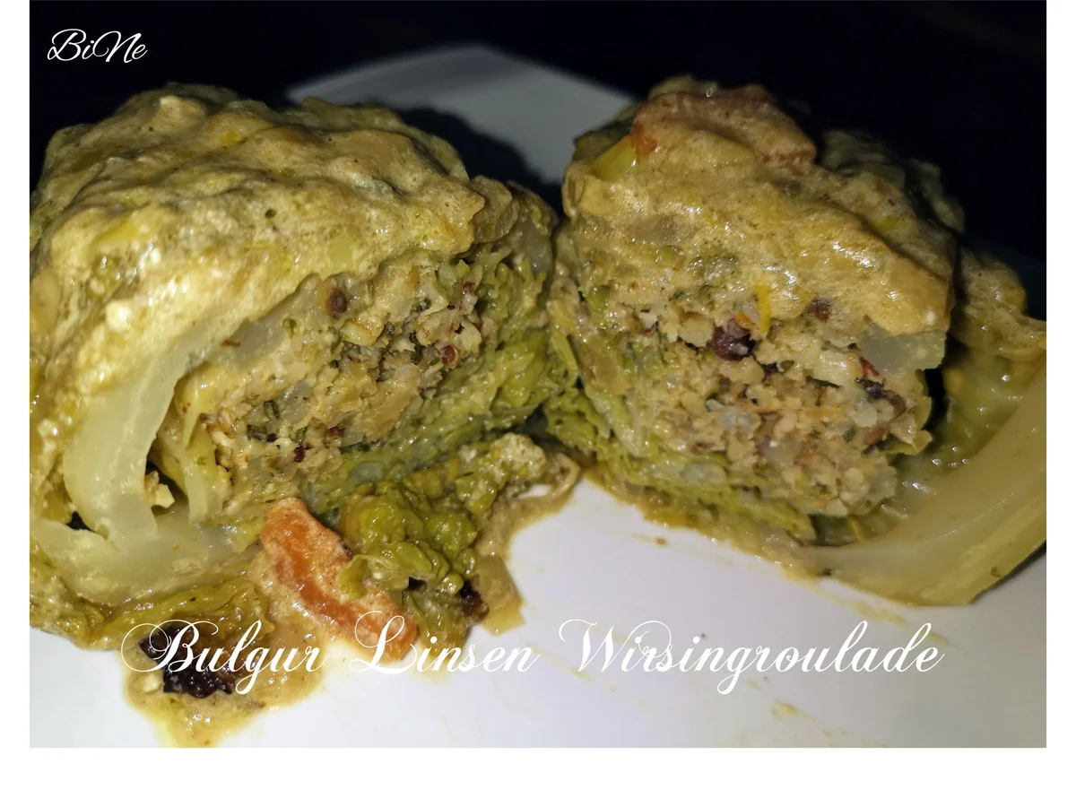 Rezept: BiNe` S BULGUR LINSEN WIRSINGROULADE Bild Nr. 2 BiNe` S BULGUR LINSEN WIRSINGROULADE - Rezept - Bild Nr. 2