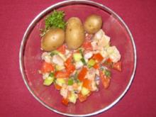 Matjessalat mit kleinen Pellkartoffeln - Rezept