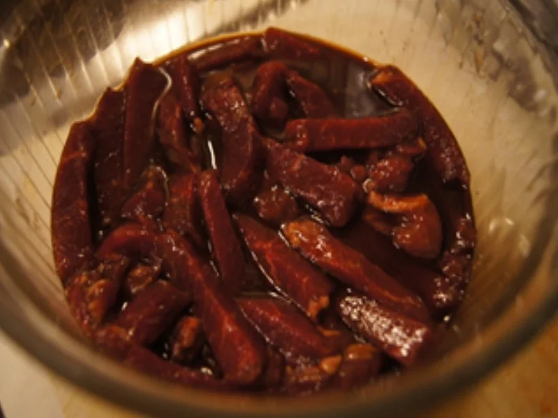 Steakhüfte mit-Babyspinat und Champignons im Wok und Pellkartoffel-Drillingen - Rezept - Bild Nr. 7