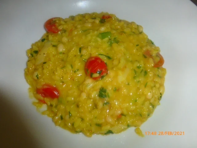 Safran-Kräuter-Risotto mit weißen Bohnen und Filet Mignon - Rezept - Bild Nr. 4