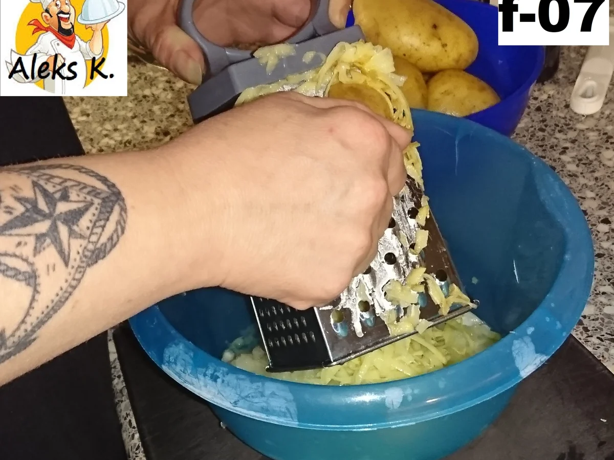 Weißrusslands Draniki, Kartoffelpuffer mit Quark dipp nach Tsatsiki Art - Rezept - Bild Nr. 13649