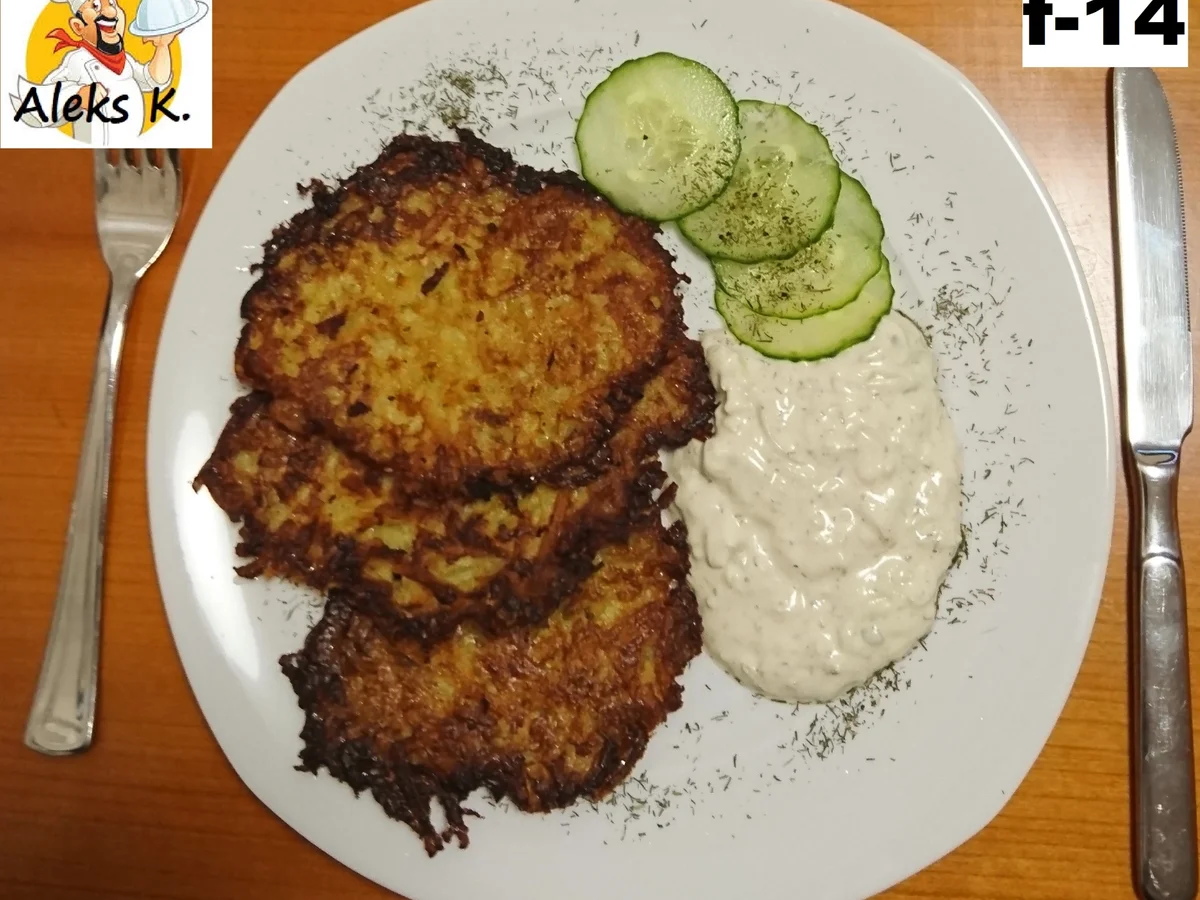 Weißrusslands Draniki, Kartoffelpuffer mit Quark dipp nach Tsatsiki Art - Rezept - Bild Nr. 13663