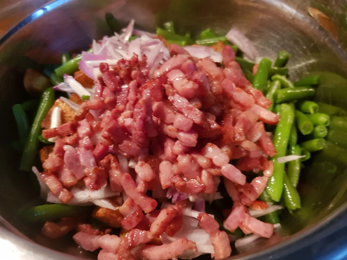 Bratkartoffel-Bohnensalat lauwarm - Rezept - Bild Nr. 13662