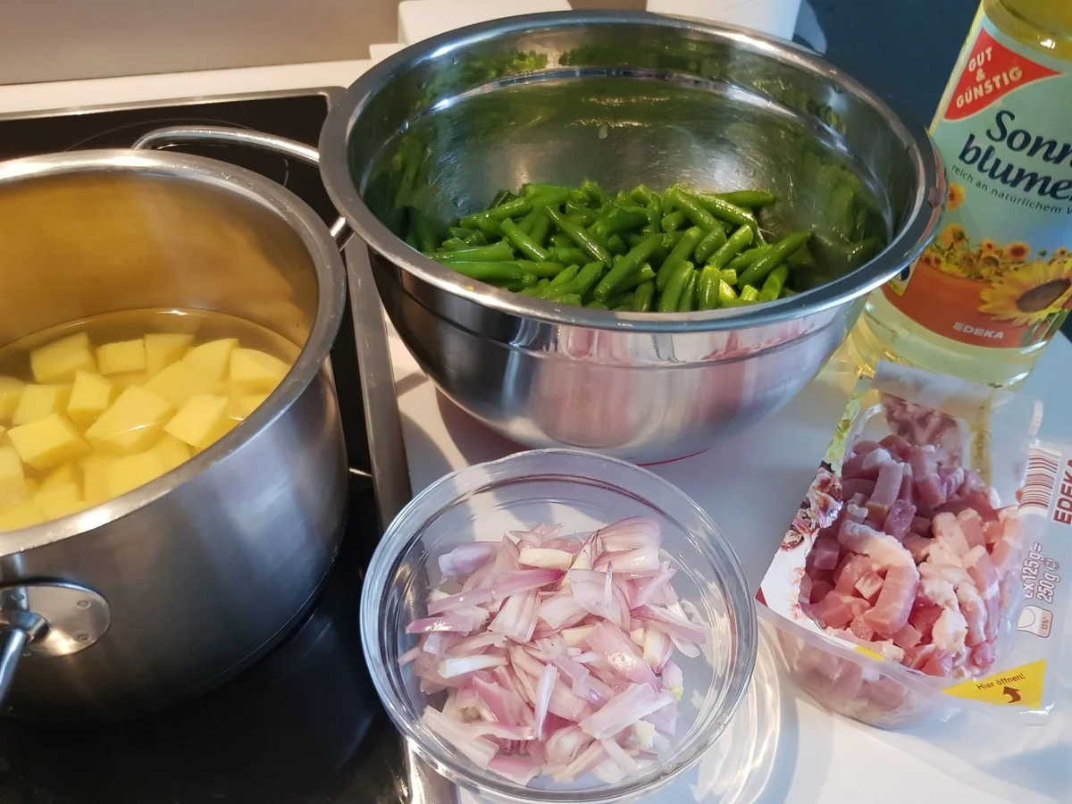 Bratkartoffel-Bohnensalat lauwarm - Rezept - Bild Nr. 13664