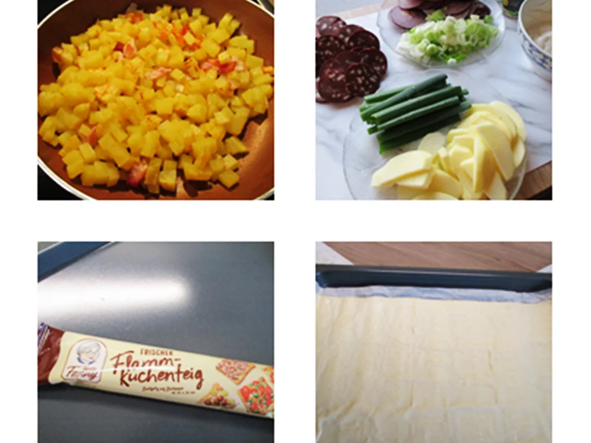 Himmel und Erde als Flammkuchen - Rezept - Bild Nr. 13663