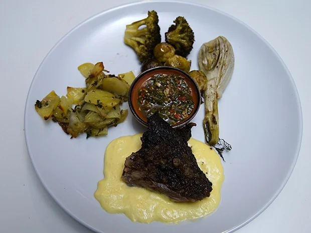 Koblenzer Lamm, Kartoffeln und Gemüse a la plancha - Rezept - Bild Nr. 2
