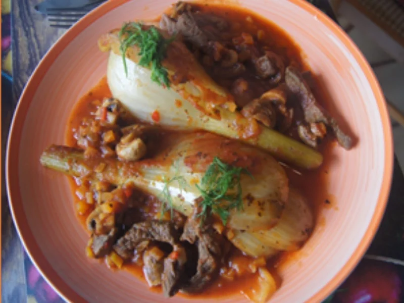 Steakhüfte mit Fenchel und Champignons - Rezept - Bild Nr. 13702