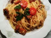 Spaghetti mit Pfifferlingscarbonara nach meiner Art. - Rezept - Bild Nr. 13702