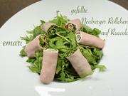 gefüllte Neuburger Röllchen im Rucola Salatbett - Rezept - Bild Nr. 13702
