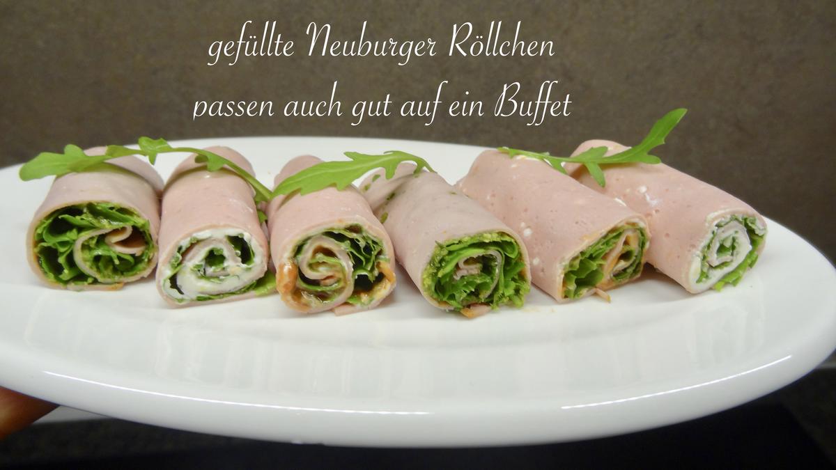 gefüllte Neuburger Röllchen im Rucola Salatbett - Rezept - Bild Nr. 13706