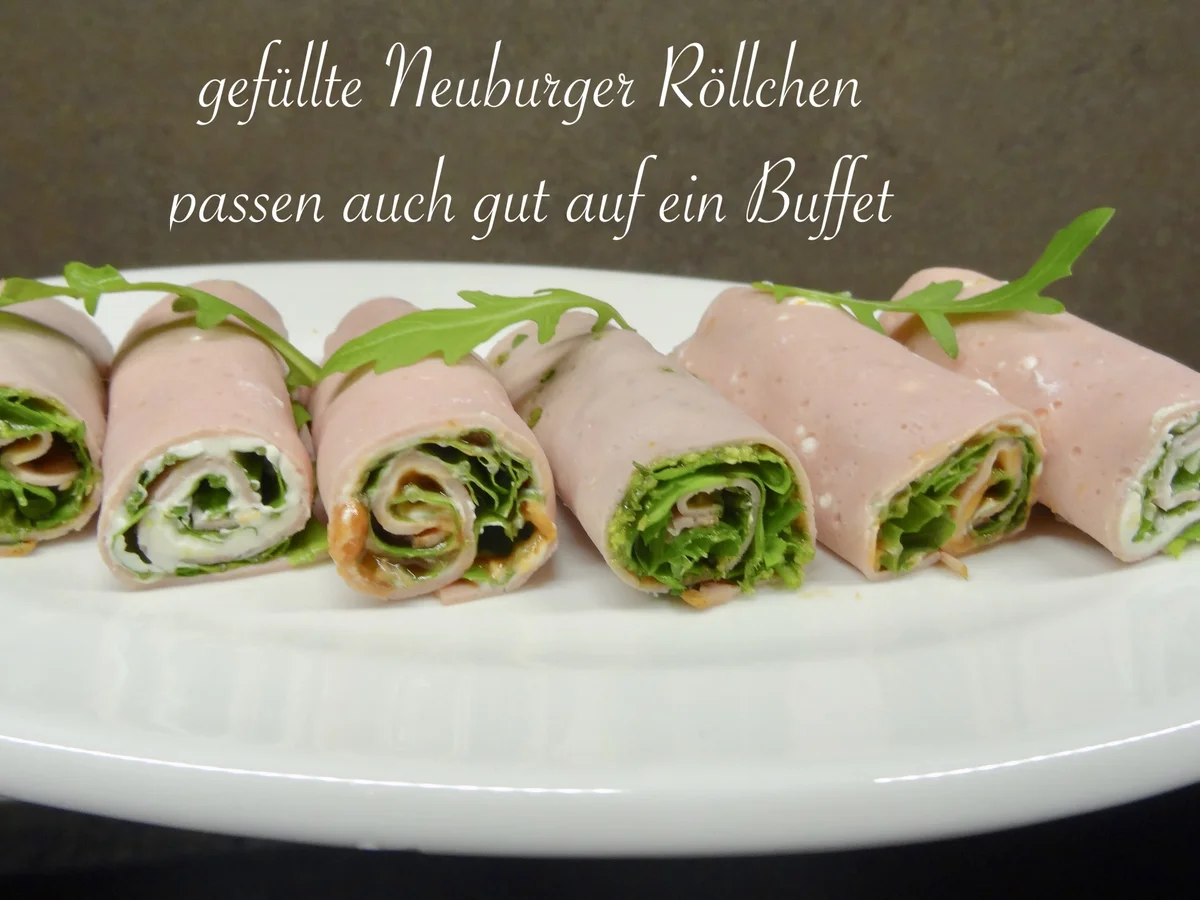 gefüllte Neuburger Röllchen im Rucola Salatbett - Rezept - Bild Nr. 13706