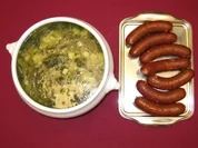 Stielmuseintopf mit grobem Brot und selbst gemachter Bärlauchbutter - Rezept