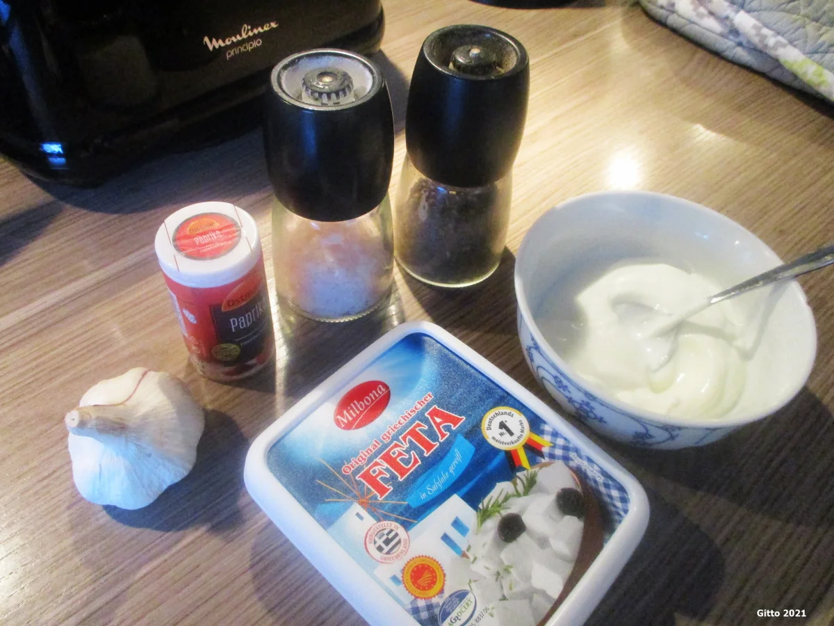 Ofenkartoffeln mit Hackbällchen und Feta-Dip - Rezept - Bild Nr. 13706