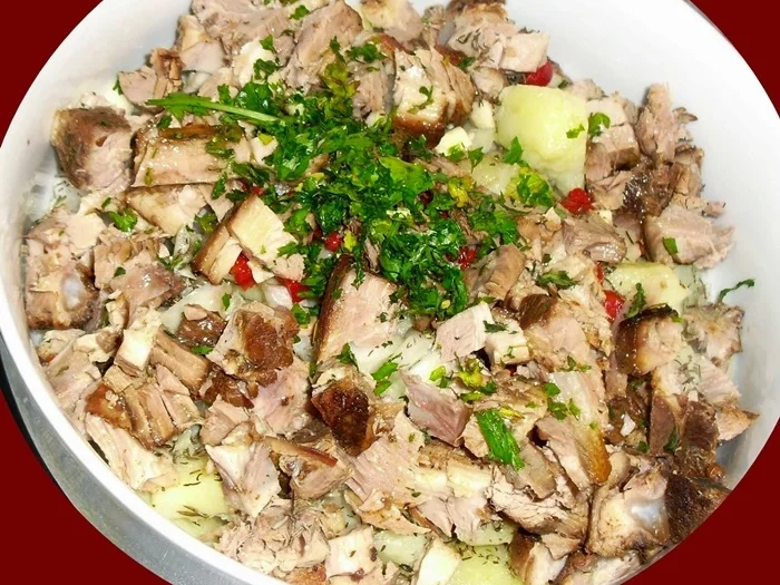 Rezept: Fleisch-Kartoffelsalat mediterran - (Resteverwertung) Bild Nr. 13707 Fleisch-Kartoffelsalat mediterran - (Resteverwertung) - Rezept - Bild Nr. 13707