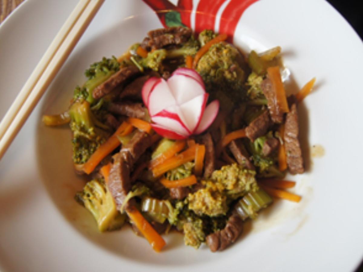 Rinderfilet mit Brokkoli im Wok - Rezept - Bild Nr. 13707