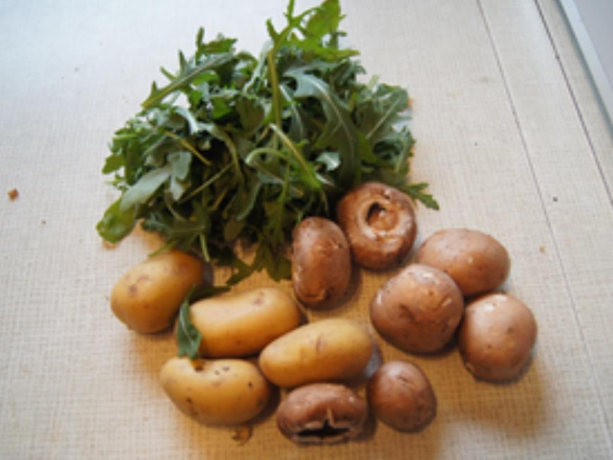 Kartoffel-Champignon-Rucola-Pfanne - Rezept - Bild Nr. 13708