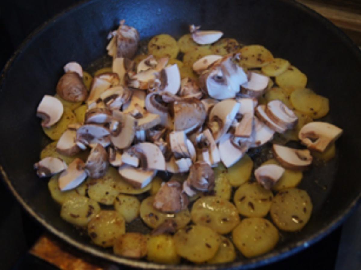 Kartoffel Champignon Rucola Pfanne - schnell &amp; einfach - von MausVoh