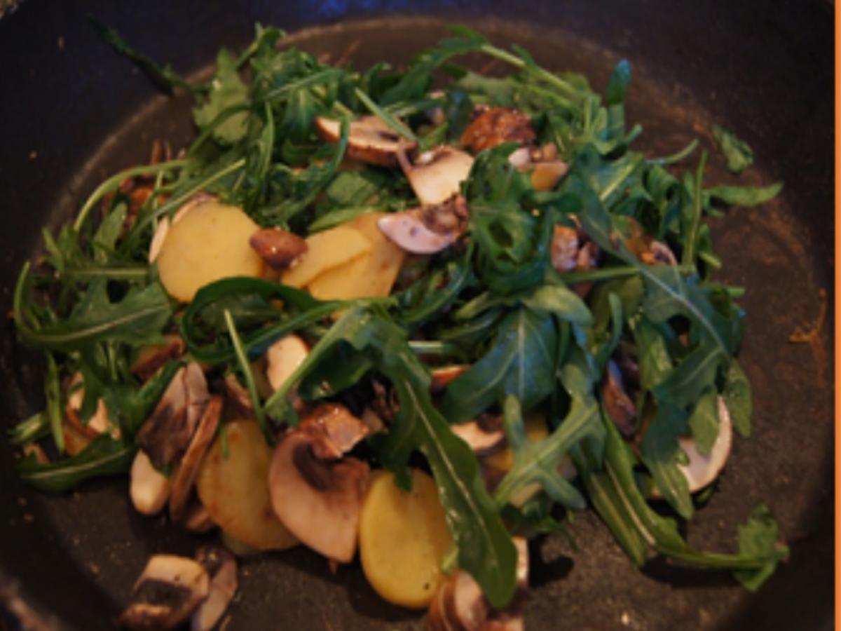 Kartoffel Champignon Rucola Pfanne - schnell &amp; einfach - von MausVoh