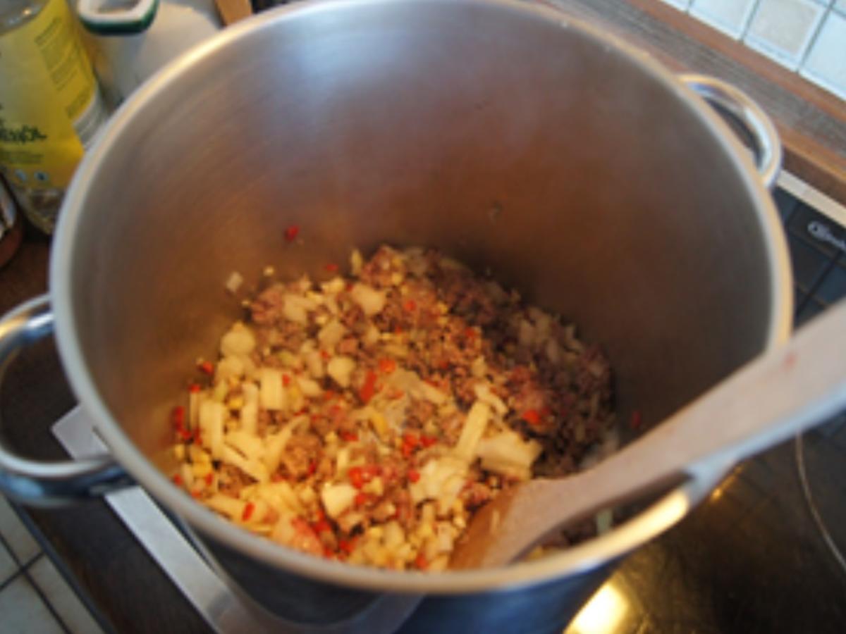 Herzhafte Gemüsesuppe mit Rinderhackfleisch - Rezept - Bild Nr. 13748