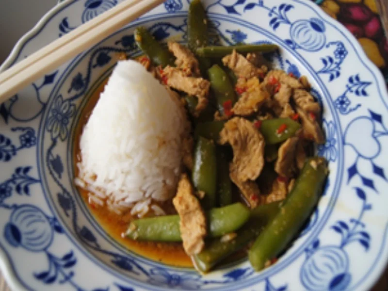 Rezept: Putenbrustfilet mit Zuckerschoten und Jasmin-Reis Bild Nr. 13739 Putenbrustfilet mit Zuckerschoten und Jasmin-Reis - Rezept - Bild Nr. 13739