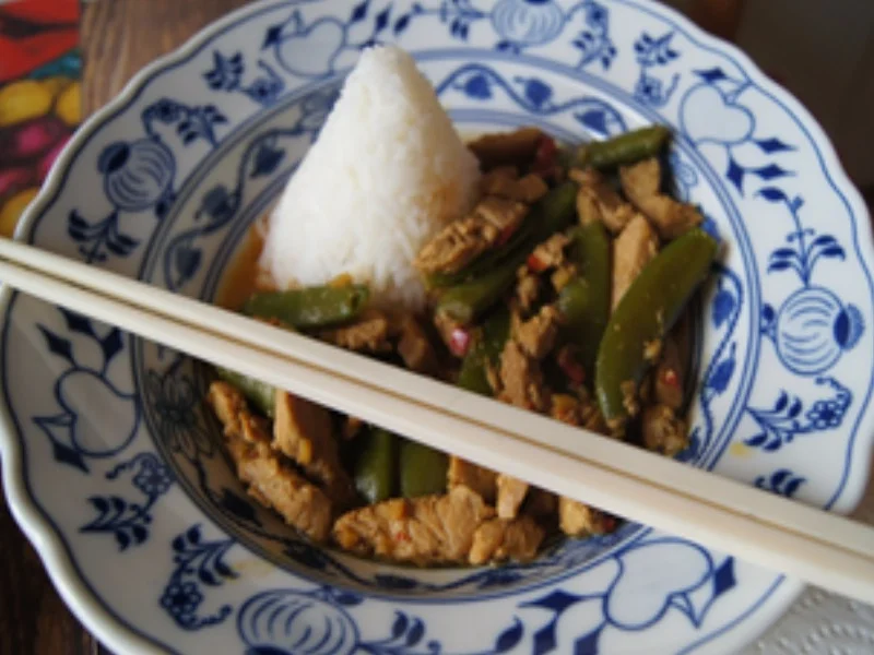 Rezept: Putenbrustfilet mit Zuckerschoten und Jasmin-Reis Bild Nr. 13754 Putenbrustfilet mit Zuckerschoten und Jasmin-Reis - Rezept - Bild Nr. 13754