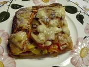 Selbstgemachte Pizza Halb mit Salami halb mit Thunfisch - Rezept - Bild Nr. 13776