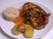 Ofen-Viktoriabarsch mit Batata und Arroz Bafatá - Rezept - Bild Nr. 13776