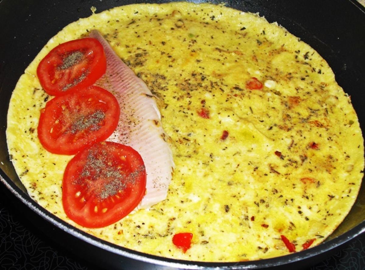 Omelett mit geräucherter Forelle - Rezept - Bild Nr. 13779