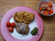 Bierhefehühnchen mit Curry-Cashewnusskruste und Vanilletomate - Rezept - Bild Nr. 2