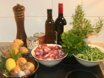 bohnen - fleisch- pfanne - Rezept