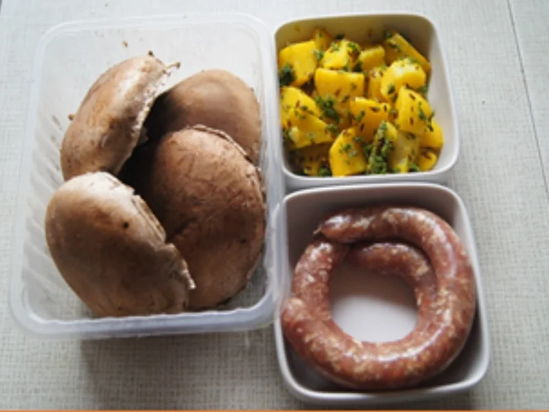 Fränkische Bratwurst mit Portobello und Petersilien-Kartoffeln - Rezept - Bild Nr. 3