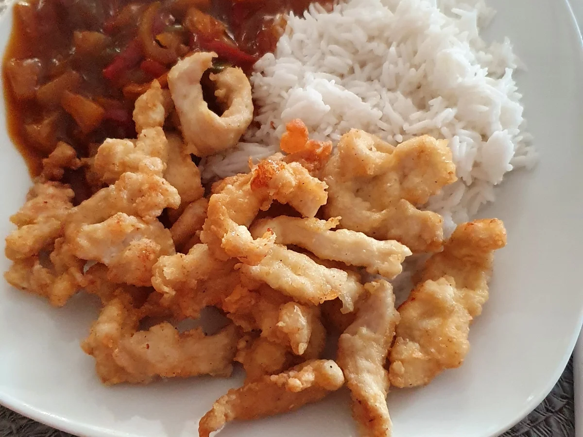 Rezept: Gebackenes Hähnchen süß-sauer wie im Restaurant Bild Nr. 13801 Gebackenes Hähnchen süß-sauer wie im Restaurant - Rezept - Bild Nr. 13801