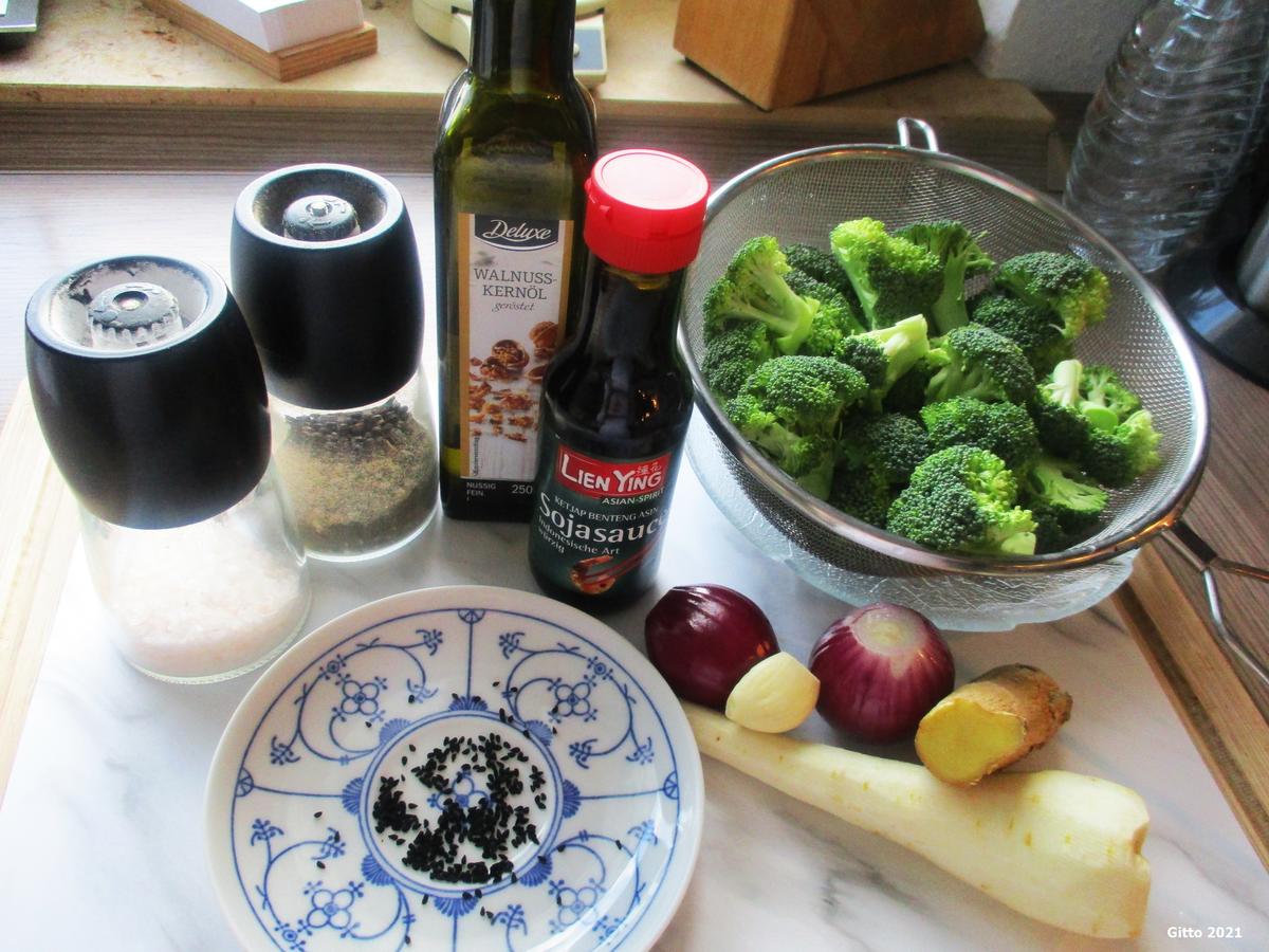 Lauwarmer Brokkoli-Salat mit Pastinaken- Knusperle - Rezept - Bild Nr. 13823