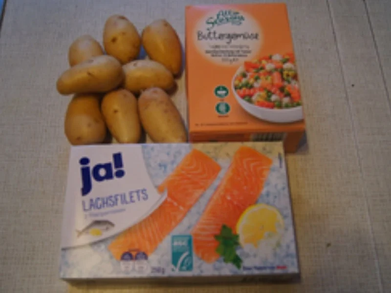 Rezept: Lachsfilet mit Buttergemüse und Drillingen Bild Nr. 13873 Lachsfilet mit Buttergemüse und Drillingen - Rezept - Bild Nr. 13873