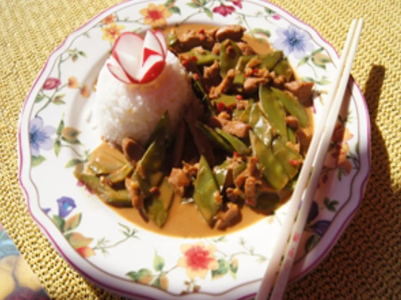 Rezept: Putenbrust mit Zuckerschoten und Jasmin-Reis Bild Nr. 13870 Putenbrust mit Zuckerschoten und Jasmin-Reis - Rezept - Bild Nr. 13870