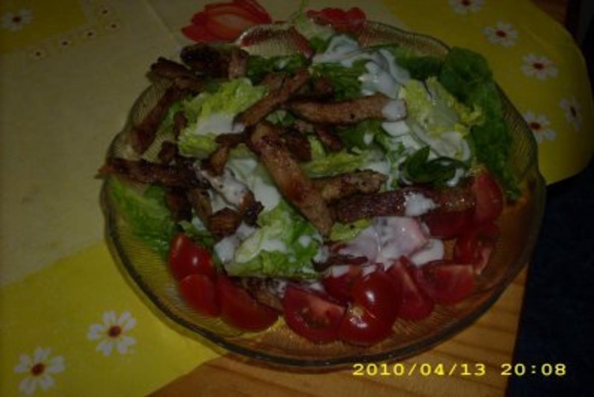 Gemischter Salat mit gebratenen Putenstreifen - Rezept - Bild Nr. 2