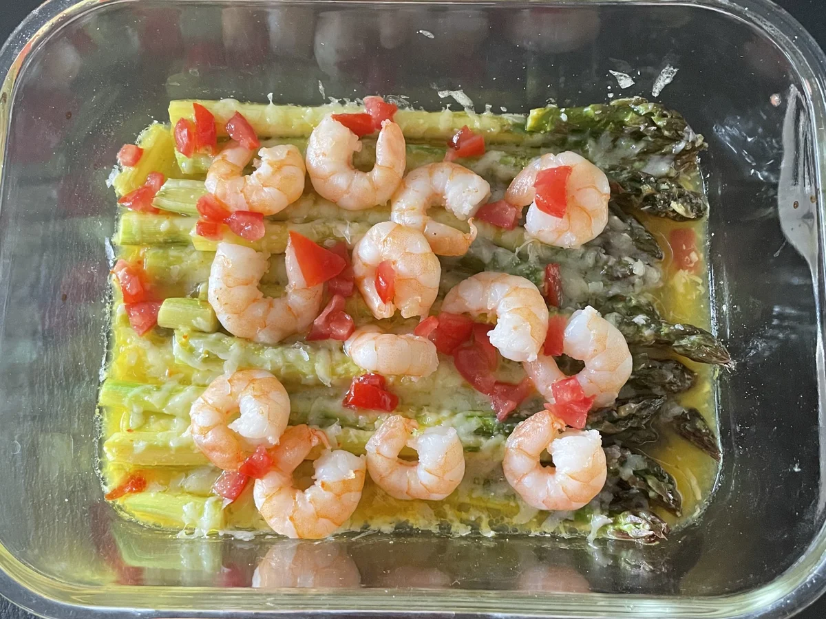 Grüner Spargel aus dem Ofen mit Jakobsmuscheln - Rezept - Bild Nr. 13891