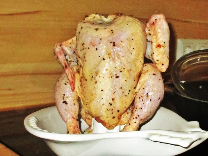 Hühnchen vom Spieß mit Bärlauch-Sahnekartoffeln - Rezept - Bild Nr. 13888