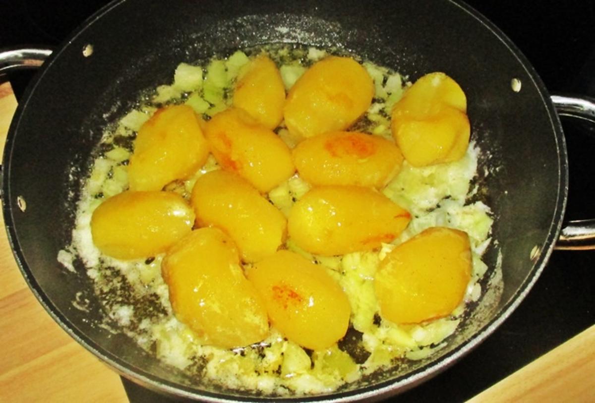 Hühnchen vom Spieß mit Bärlauch-Sahnekartoffeln - Rezept - Bild Nr. 13890