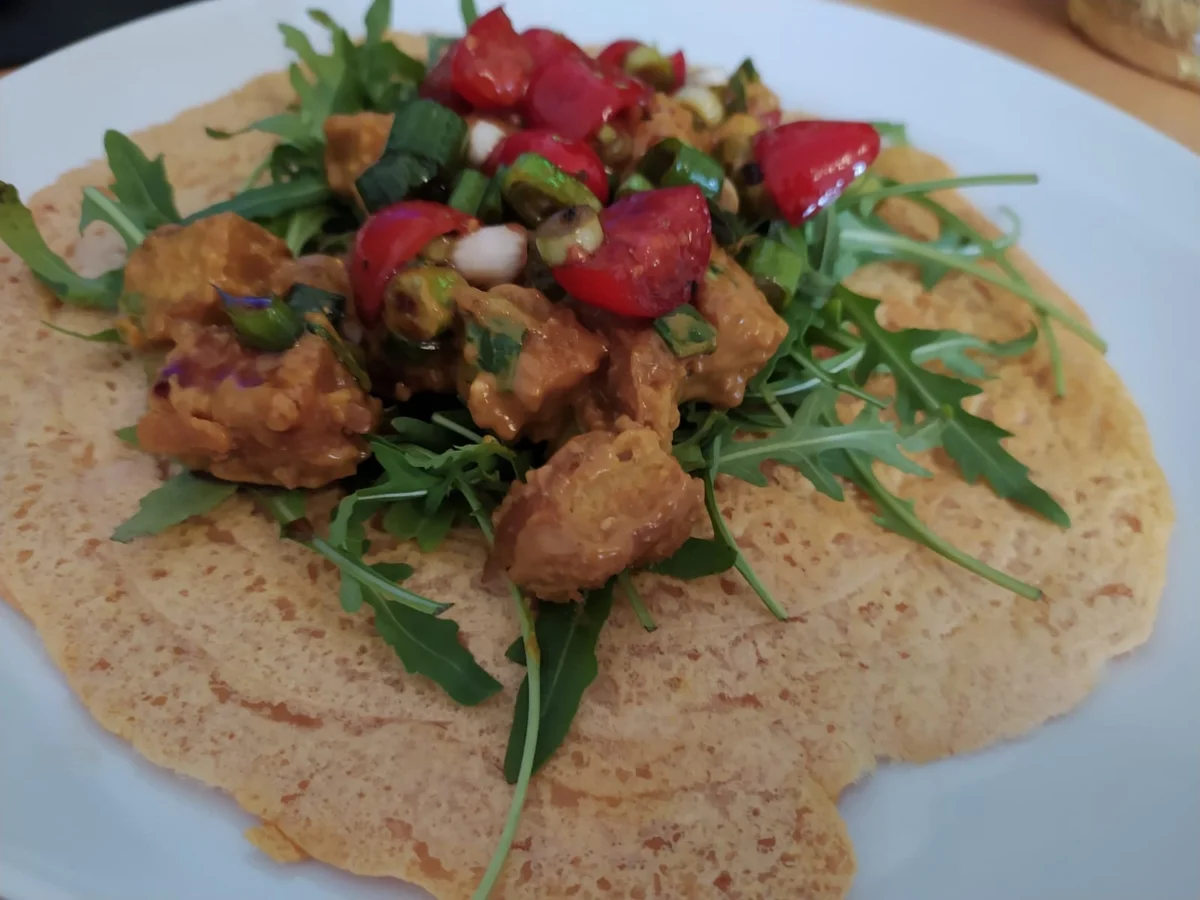 LowCarb Linsenwraps mit Tofu-Senf-Mayonnaise und Marinierten Tomaten - Rezept - Bild Nr. 13907