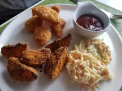 Rezept: Chicken McNuggets, Coutry Potatoes und BBQ-Soรe Bild Nr. 13902 Chicken McNuggets, Coutry Potatoes und BBQ-Soรe - Rezept - Bild Nr. 13902